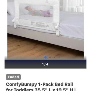 ComfyBumpy Toddler Bed Rail in White